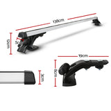 NNEDSZ Universal Car Roof Rack 1450mm Cross Bars Aluminium Silver Adjustable Brackets Carrier 90kg
