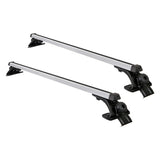 NNEDSZ Universal Car Roof Rack 1450mm Cross Bars Aluminium Silver Adjustable Brackets Carrier 90kg