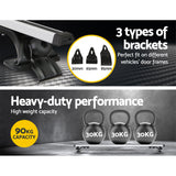 NNEDSZ Universal Car Roof Rack 1450mm Cross Bars Aluminium Silver Adjustable Brackets Carrier 90kg