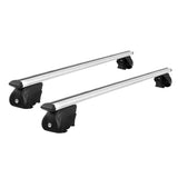 NNEDSZ Universal Car Roof Rack Cross Bars Aluminium Adjustable 111cm Silver Upgraded