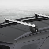 NNEDSZ Universal Car Roof Rack Cross Bars Aluminium Adjustable 111cm Silver Upgraded