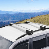 NNEDSZ Universal Car Roof Rack Cross Bars Aluminium Adjustable 111cm Silver Upgraded