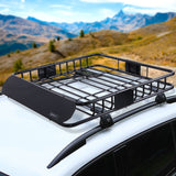 NNEDSZ Universal Roof Rack Basket Car Luggage Carrier Steel Vehicle Cargo 112cm