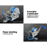 NNEDSZ 3 Speed Hand Winch Synthetic Rope
