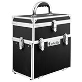 NNEDSZ Portable Cosmetic Beauty Makeup Carry Case with Mirror - Black