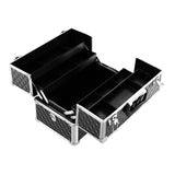NNEDSZ Portable Cosmetic Beauty Makeup Case - Diamond Black