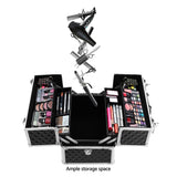 NNEDSZ Portable Cosmetic Beauty Makeup Case - Diamond Black