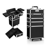 NNEDSZ 7 in 1 Portable Cosmetic Beauty Makeup Trolley - Black