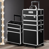 NNEDSZ 7 in 1 Portable Cosmetic Beauty Makeup Trolley - Black
