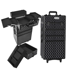 NNEDSZ 7 in 1 Portable Cosmetic Beauty Makeup Trolley - Diamond Black