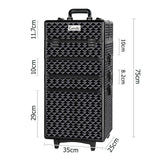 NNEDSZ 7 in 1 Portable Cosmetic Beauty Makeup Trolley - Diamond Black