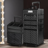 NNEDSZ 7 in 1 Portable Cosmetic Beauty Makeup Trolley - Diamond Black