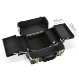 NNEDSZ 7 in 1 Portable Cosmetic Beauty Makeup Trolley - Black & Gold