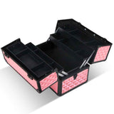 NNEDSZ Portable Cosmetic Beauty Makeup Case - Diamond Pink