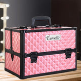 NNEDSZ Portable Cosmetic Beauty Makeup Case - Diamond Pink