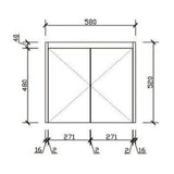 NNEDPE Wall Hung Bathroom Vanity Storage Cabinet 600mm