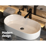 NNEDSZ Cefito Bathroom Basin Vanity Ceramic Basin Above Counter Hand Wash Long Shape