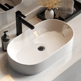 NNEDSZ Cefito Bathroom Basin Vanity Ceramic Basin Above Counter Hand Wash Long Shape