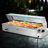 NNEDSZ Food Warmer Bain Marie Electric Buffet Pan Stainless Steel