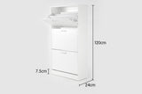 NNEDPE 24 Pairs Shoe Cabinet Storage Rack - 120 x 63 x 24cm