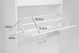 NNEDPE 24 Pairs Shoe Cabinet Storage Rack - 120 x 63 x 24cm