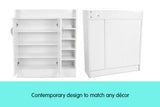 NNEDPE 21 Pairs Shoe Cabinet Rack Storage Organiser - 80 x 30 x 90cm - White