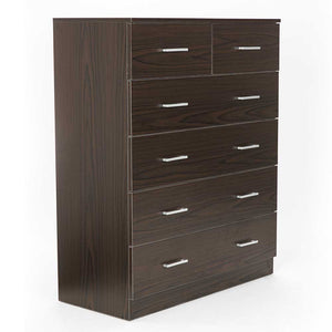 NNEDPE Tallboy Dresser 6 Chest of Drawers Cabinet 85 x 39.5 x 105 - Brown