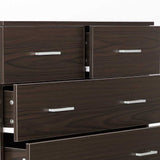 NNEDPE Tallboy Dresser 6 Chest of Drawers Cabinet 85 x 39.5 x 105 - Brown