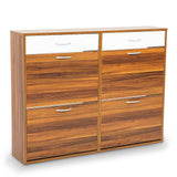 NNEDPE Shoe Cabinet Organizer Storage Rack 1200 x 240 x 920 - Brown