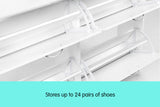 NNEDPE Shoe Cabinet Organizer Storage Rack 1200 x 240 x 920 - White