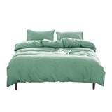 NNEDSZ   Washed Cotton Quilt Set Green Double