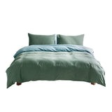 NNEDSZ   Washed Cotton Quilt Set Green Blue Double