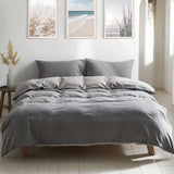 NNEDSZ   Washed Cotton Quilt Set Grey King
