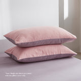 NNEDSZ   Washed Cotton Quilt Set Pink Purple Queen
