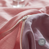 NNEDSZ   Washed Cotton Quilt Set Pink Purple Queen