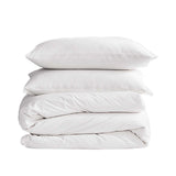 NNEDSZ   Washed Cotton Quilt Set White Queen