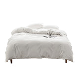 NNEDSZ   Washed Cotton Quilt Set White Queen