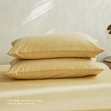 NNEDSZ   Washed Cotton Quilt Set Yellow Queen