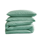 NNEDSZ   Washed Cotton Quilt Set Green Single
