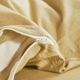 NNEDSZ   Washed Cotton Quilt Set Yellow Single