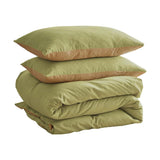 NNEDSZ   Washed Cotton Quilt Set Yellow Lime King