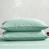 NNEDSZ   Washed Cotton Sheet Set Green Double