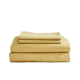 NNEDSZ   Washed Cotton Sheet Set Yellow Double