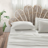 NNEDSZ   Washed Cotton Sheet Set White King