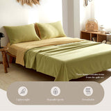 NNEDSZ   Washed Cotton Sheet Set Yellow Lime King