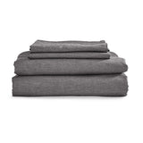NNEDSZ   Washed Cotton Sheet Set Queen Black