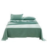 NNEDSZ   Washed Cotton Sheet Set Queen Green