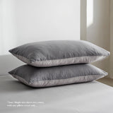 NNEDSZ   Washed Cotton Sheet Set Queen Grey