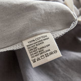 NNEDSZ   Washed Cotton Sheet Set Queen Grey
