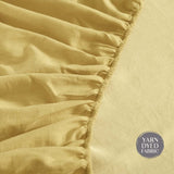 NNEDSZ   Washed Cotton Sheet Set Yellow Lime Queen